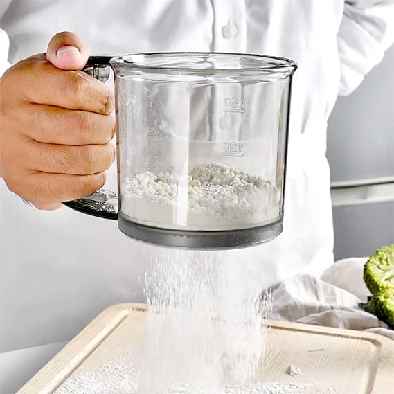 منخل دقيق يدوي 250 ملي بيد  ستانليس ستيل  بمعييار سهل الاستخدام