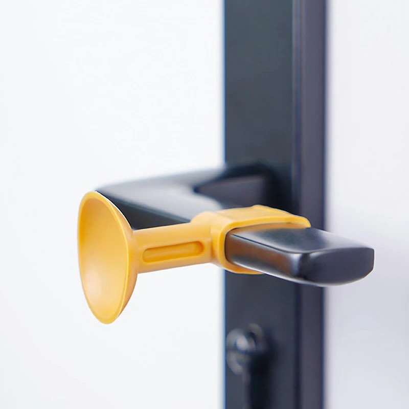 طقم صدادات باب 5 قطع سيليكون تثبت علي اليد لمنع الاحتكاك والاصطدام بالحائط وتقشير الدهان