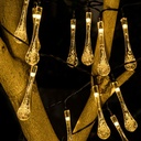 فرع زينة مضئ 14 قطعة شكل لمبة كريستال مسحوبة مميز لأجواء رمضانيه مميزة