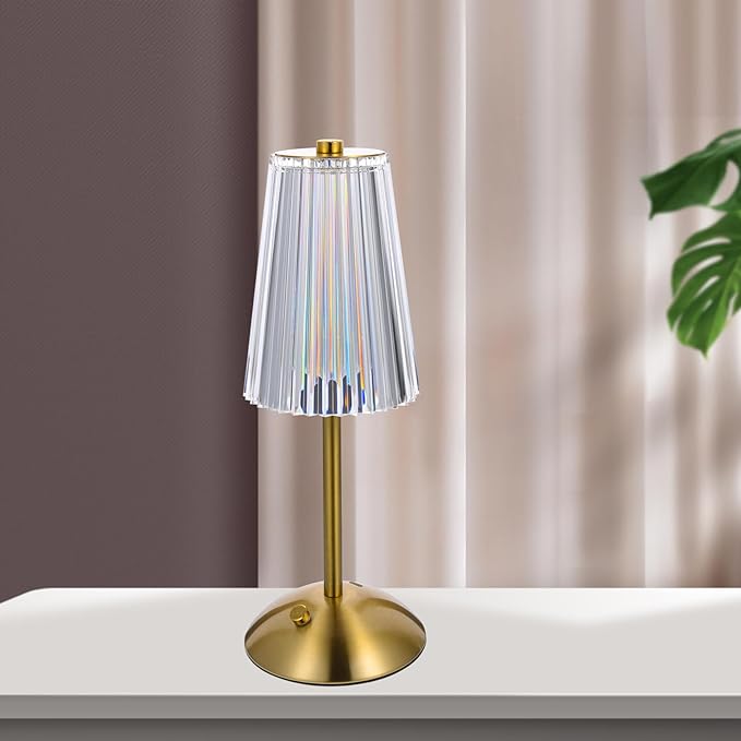 اباجورة اكيليريك مضلع تاتش 3 اضاءات مختلفة تعمل بوصلة لاضافة ديكور مختلف علي المكانUSB