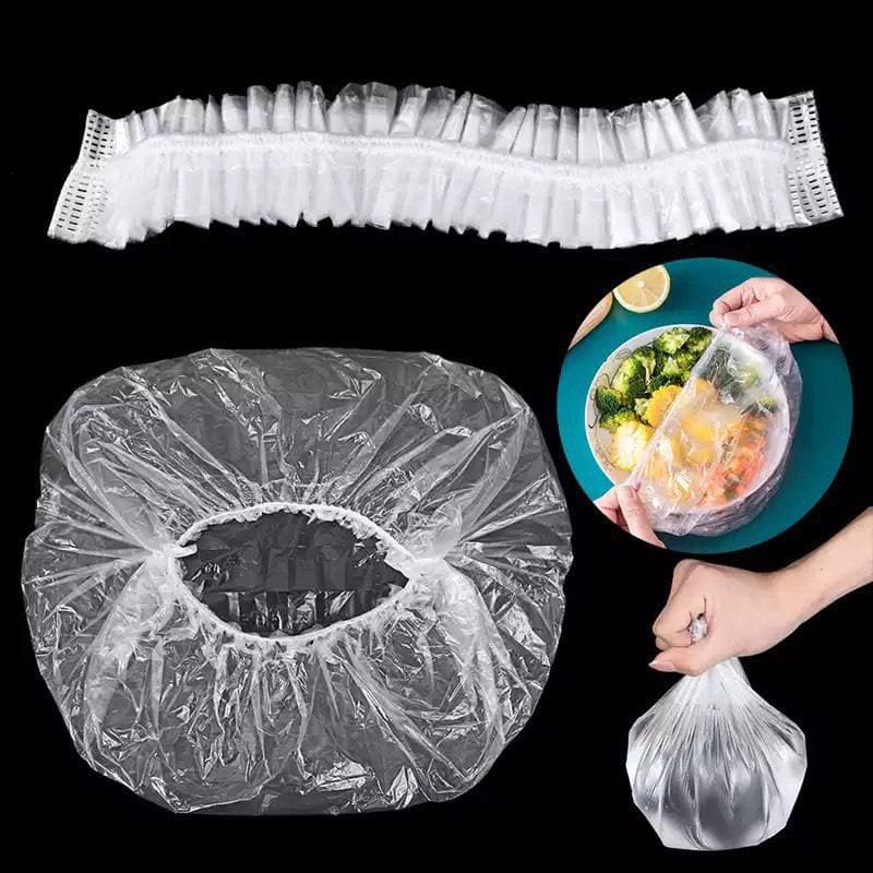 طقم أكياس لحفظ الطعام طازج مرن محكمة الغلق قابلة للتمدد 100 قطعة