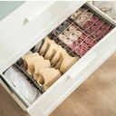 منظم أدراج لتنظيم الملابس الداخلية والجوارب وربطات العنق قماش 3 قطع قابل للطي
