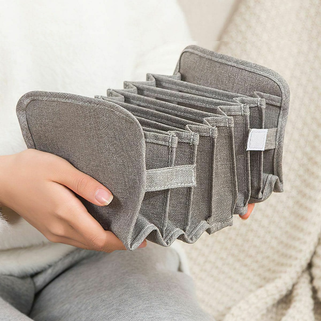 منظم أدراج لتنظيم الملابس الداخلية والجوارب وربطات العنق قماش 3 قطع قابل للطي