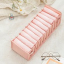 منظم أدراج لتنظيم الملابس الداخلية والجوارب وربطات العنق قماش 3 قطع قابل للطي