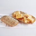 سيرفيس جولد متعرج لتقديم الحلويات والفاكهة او تزيين قطع الديكور بشكل انيق من الستاليس ستيل مقاس 35* 20 سم