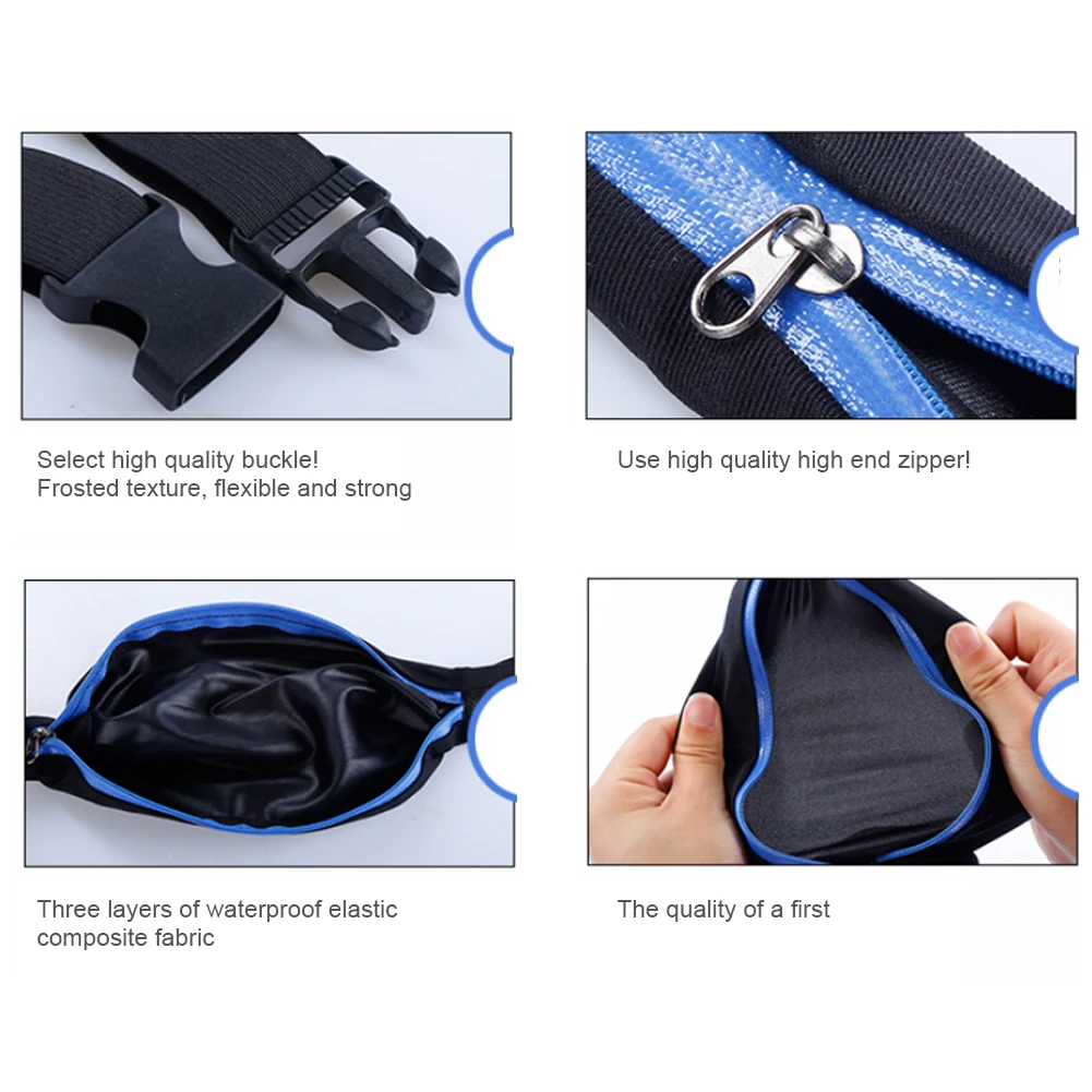 حزام وسط ليكرا  حزام امان يستخدم كحقيبة لحفظ فلوسك وجوز سفرك وبطاقتك  للرجال والنساء