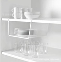 اندر شيلف حامل ومنظم للملابس وادوات المطبخ والحمام معدن غير قابل للصدأ