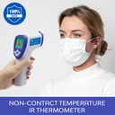ترمومتر ديجيتال لقياس درجة الحرارة عن بعد بدون لمس ومنع انتقال العدوة بين الاشخاص للاطفال والكبار