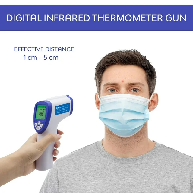 ترمومتر ديجيتال لقياس درجة الحرارة عن بعد بدون لمس ومنع انتقال العدوة بين الاشخاص للاطفال والكبار