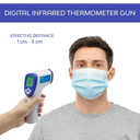 ترمومتر ديجيتال لقياس درجة الحرارة عن بعد بدون لمس ومنع انتقال العدوة بين الاشخاص للاطفال والكبار