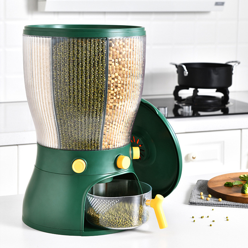 ديسبنسر الحبوب والبقوليات الدوار بأربع تقسيمات داخلية