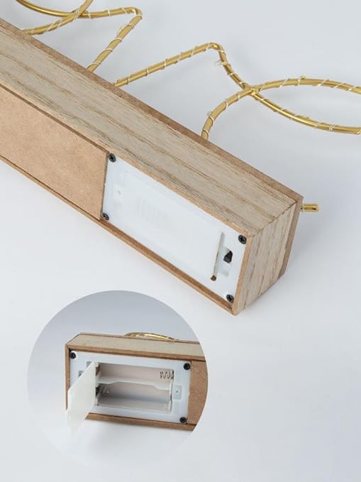 استاند خشب كلمة هوم مضئ يعمل بالبطارية لغرفة النوم و المعيشة و لتغير ديكور المنزل 