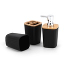 طقم حمام 6 قطع مضلع مصنوع من البلاستيك لتنظيم الحمام بشكل مختلف و شيك