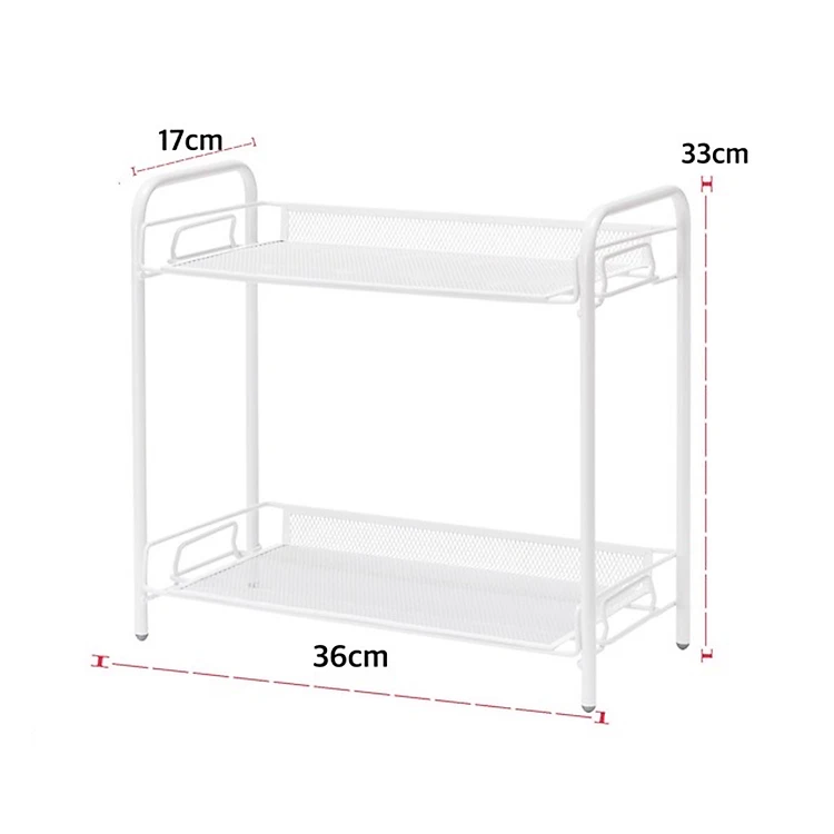 استاند معدن  2 دور لحمل وتنظيم أدوات المطبخ والحمام