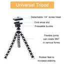 مجموعة تصوير احترافية ترايبود مع حامل للموبايل وكشاف اضاءه ليد وميكروفون بريموت كنترول للتصوير عن بعد