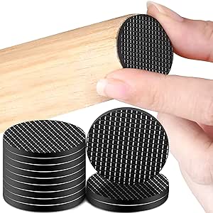 مانع انزلاق الكراسي وخدش الارضيات 4 قطع من الجلد بلصق دابل فيس قوي