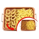 صينية التحمير بدون زيت في الفرن بمصفاة شبكية غير قابلة للالتصاق لعمل اكل صحي