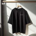 Pharaonic تيشيرت اوفر سايز قطن باللون الاسود