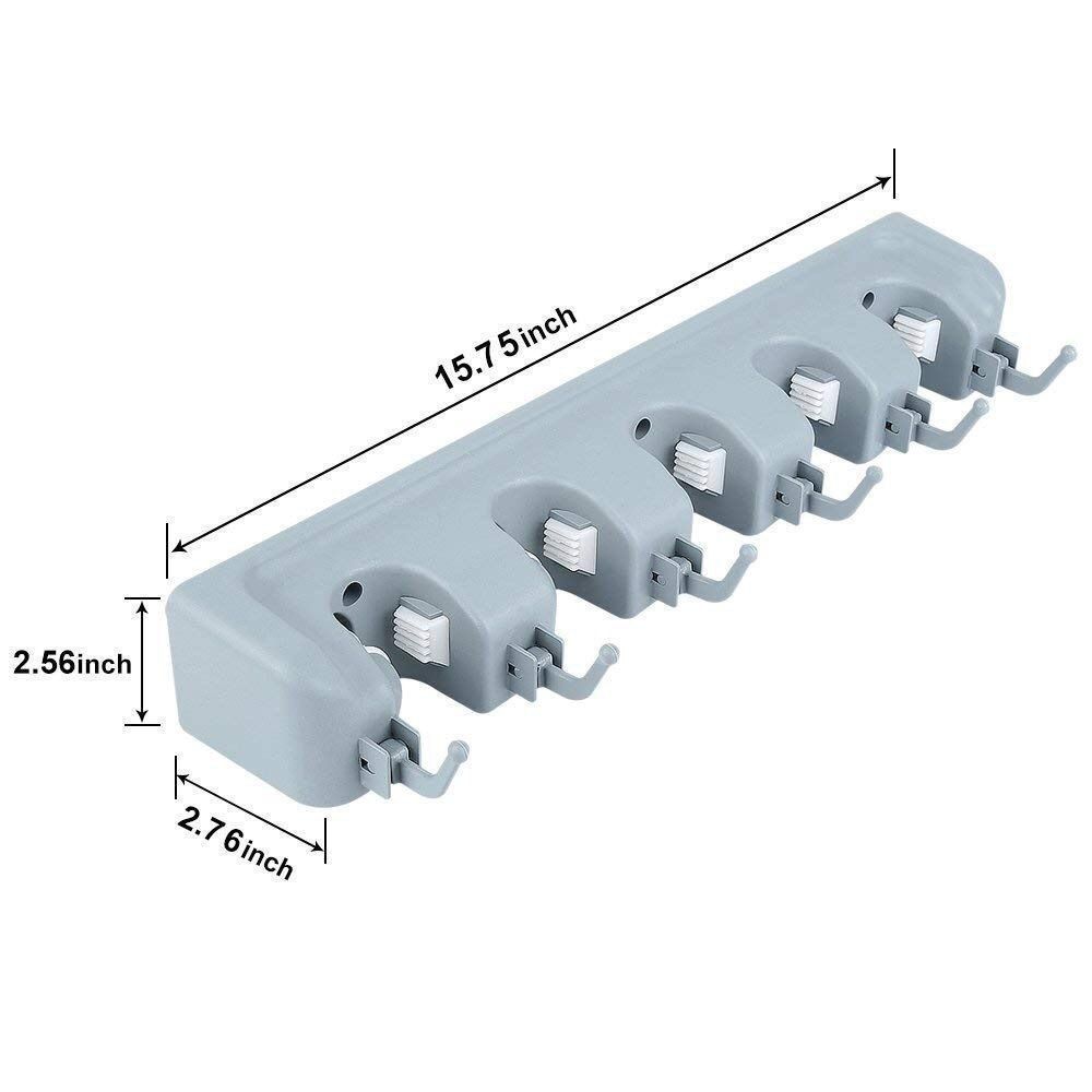 حامل مكانس  مزود بهوكات لتعليق الفوط او الجاروف او الفرش او مستلزمات التنظيف