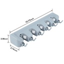 حامل مكانس  مزود بهوكات لتعليق الفوط او الجاروف او الفرش او مستلزمات التنظيف