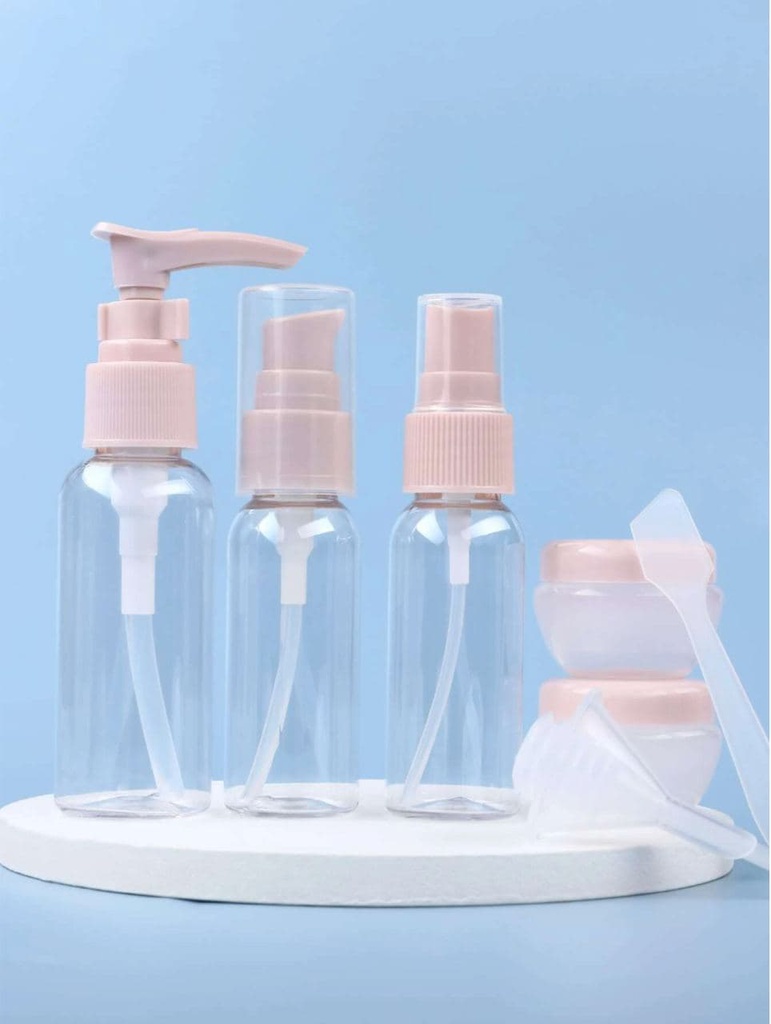 طقم زجاجات السفر لمستحضرات التجميل والعناية الشخصية