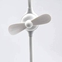 اباجورة مكتب تاتش 3 في 1 مزودة بمروحة ومقلمة تعمل بالشحن بيو اس بي