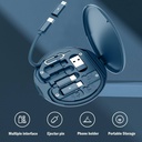 منظم  كابل شاحن 5 في 1 للشحن ونقل البيانات مع حامل للموبايل