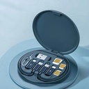 منظم  كابل شاحن 5 في 1 للشحن ونقل البيانات مع حامل للموبايل