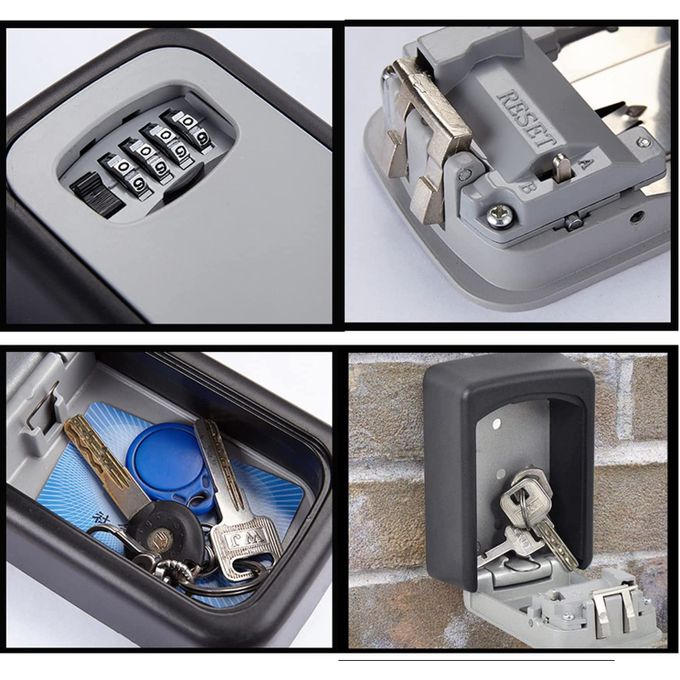 صندوق تخزين للمفاتيح برقم سري يعلق علي الحائط