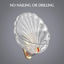 طقم هوك شماعة جولد 3 قطع بلزق دبل فيس لتعليق الملابس و أدوات المطبخ والحمام