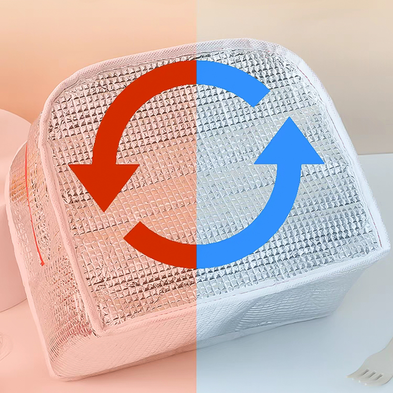 شنطة حرارية بيد مبطنة فويل لحفظ حرارة الطعام والمشروبات