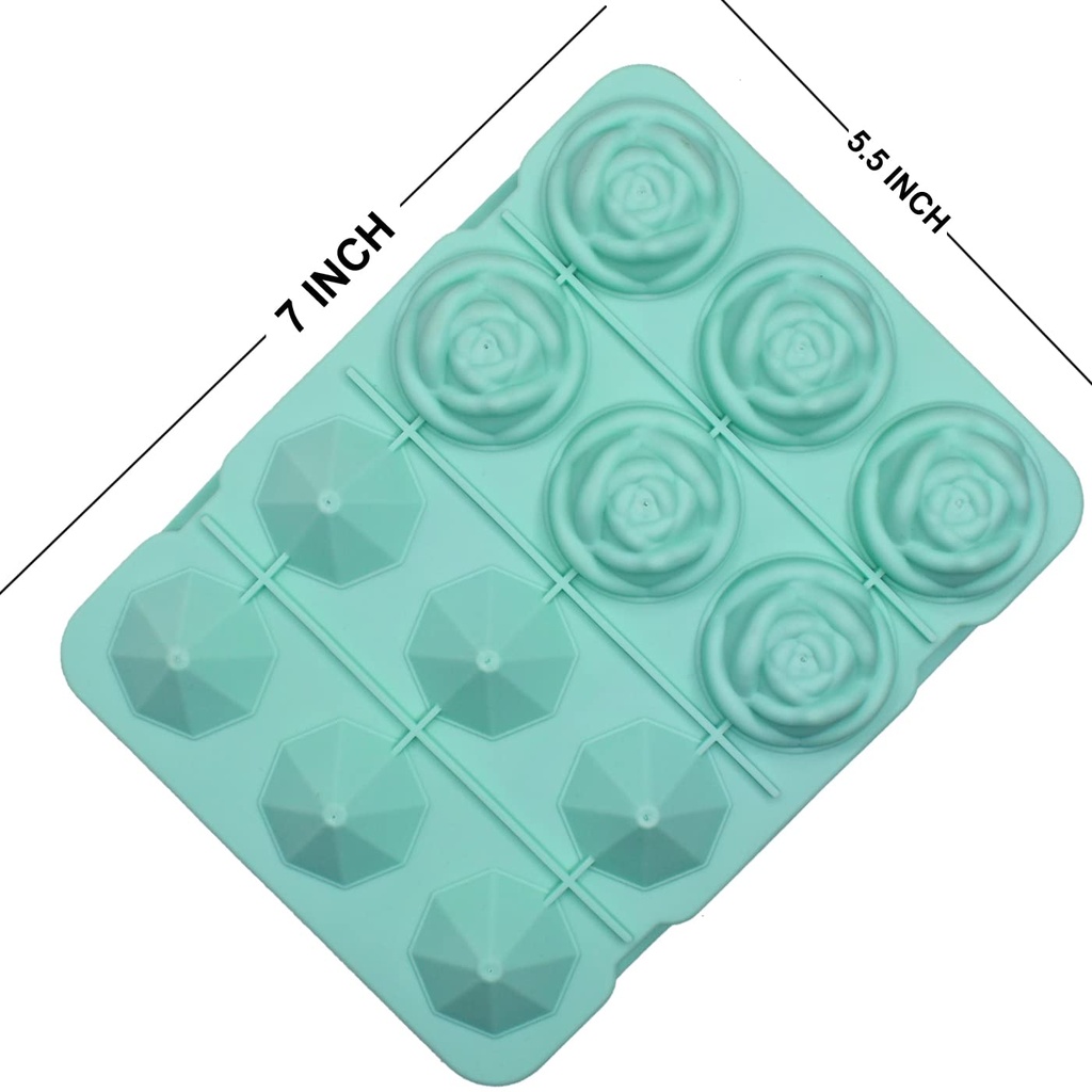 قالب ثلج سيليكون ثري دي شكل وردة لعمل الحلويات والقهوة المثلجة