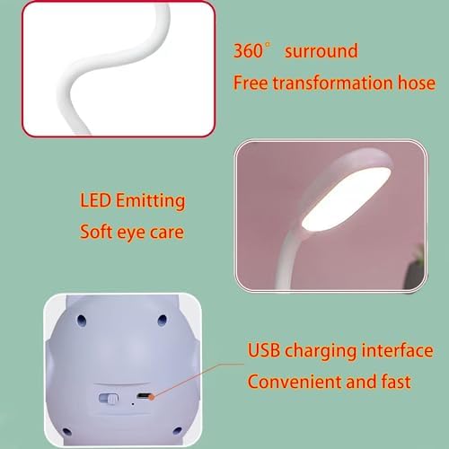 وناسة مكتب علي شكل بومة باضاءة ورم ليلية قابل لإعادة الشحن ب USB