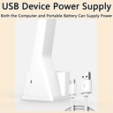 كشاف مكتب تاتش ب 3 اضاءات مختلفة مزود بشاشة رقمية مع مقلمة قابل للشحن