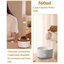 فواحة مضيئة علي شكل بركان بخزان 560 ملي لتعطير وترطيب المنزل