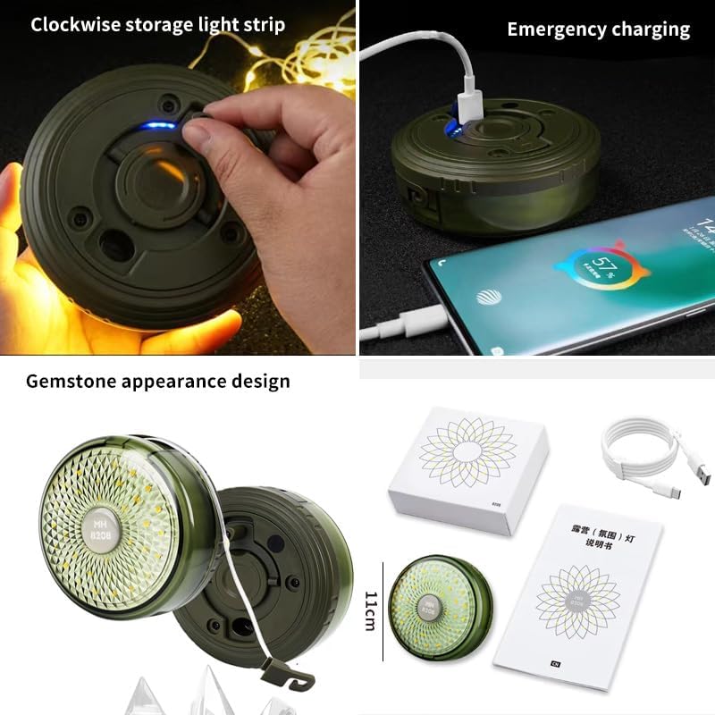 USB كشاف ليد 2*1 بسلسة اضاءة قابلة للسحب مع 8 اضاءات مختلفة