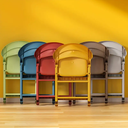 بمسند ظهر قابل للطي PP بلاستيك كرسي أطفال