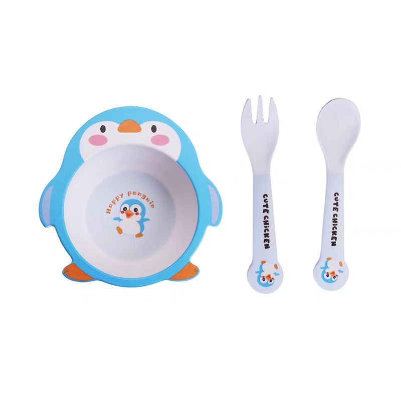 طقم طعام للاطفال 5 قطع شكل بطريق