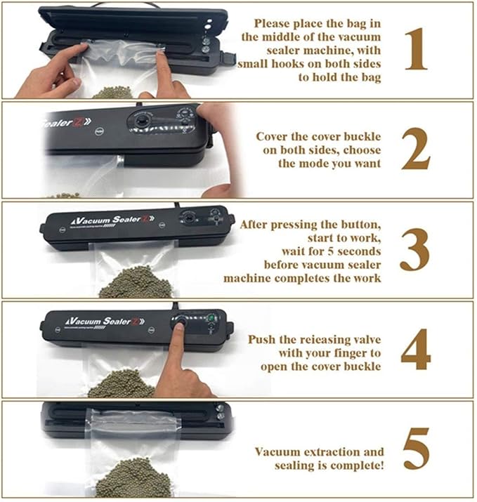 جهاز تغليف و تفريغ الهواء لحفظ الطعام 90 واط