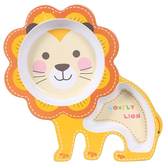 طقم طعام للاطفال 5 قطع شكل اسد