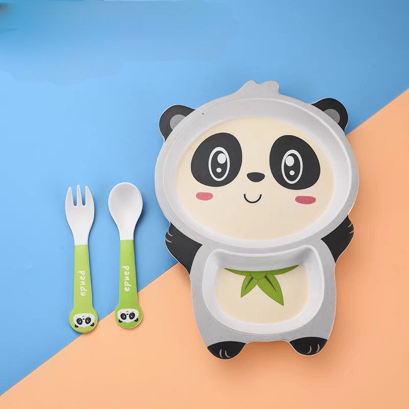 طقم طعام للاطفال شكل باندا 5 قطع