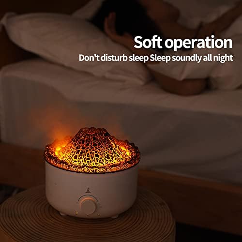 فواحة مضيئة علي شكل بركان بخزان 560 ملي لتعطير وترطيب المنزل