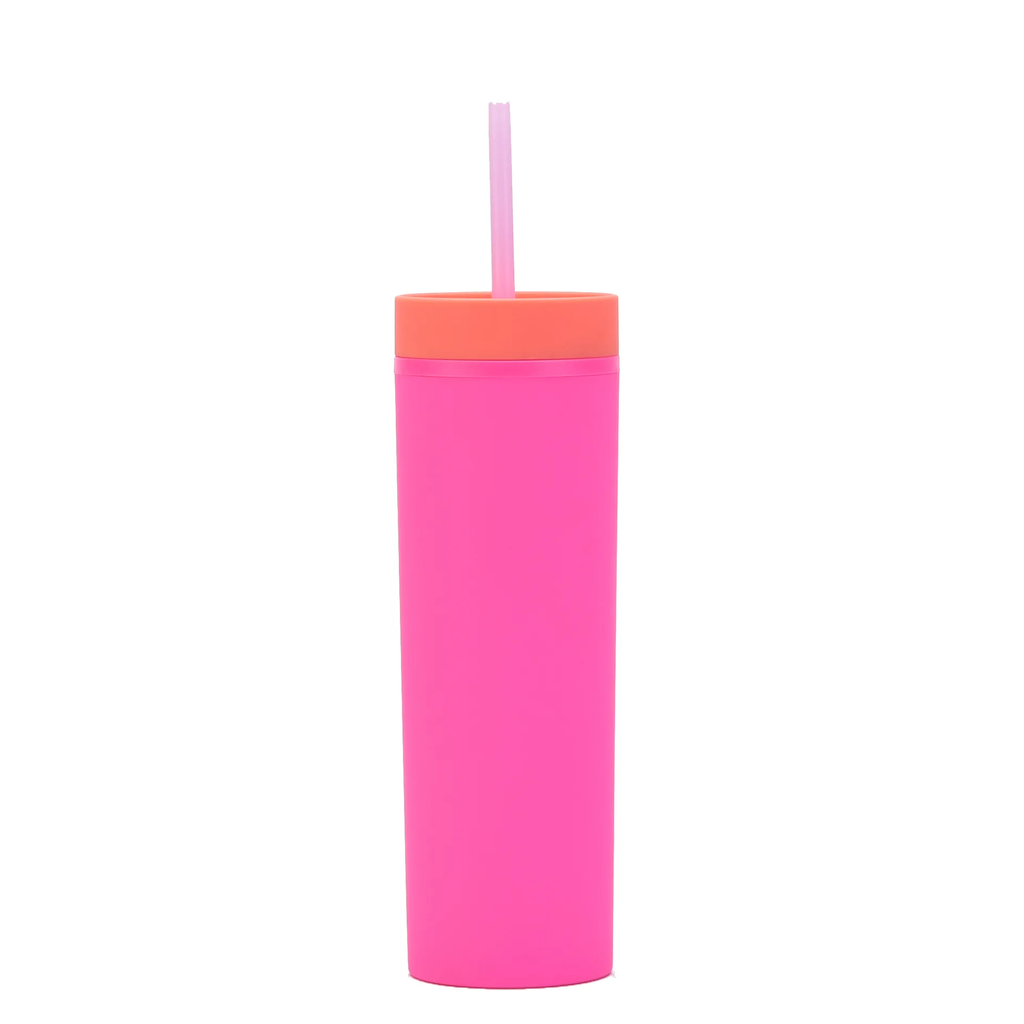 كوب بلاستيك 450 ملي بغطاء محكم الغلق وشاليموه لشرب المياة والعصائر