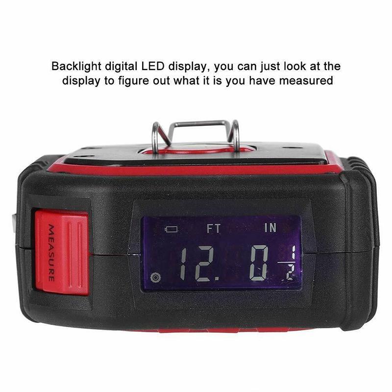 شريط قياس ليزر 3*1 رقمي وصوتي وليزر عالي الدقة مزود بشاشة ديجيتال بأضاءه ليد