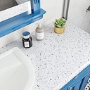 رول استيكر لاصق شكل رخامي باللون الابيض لتجديد ديكور