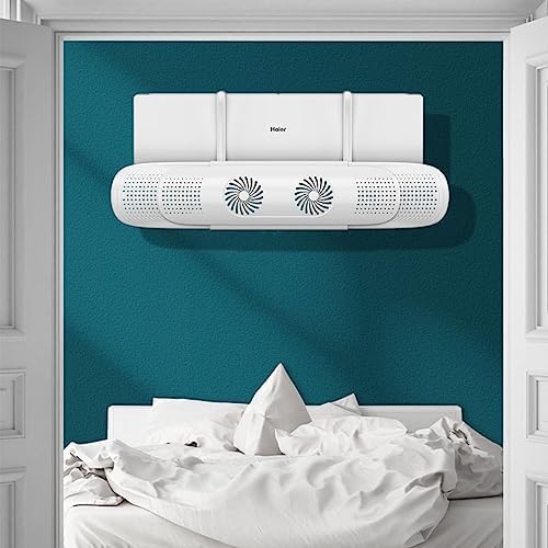 موزع هواء تكييف قابل للتعديل والتمديد مزود بمروحتين لتوزيع الهواء بشكل أفضل