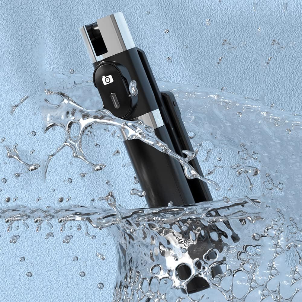 سيلفي ستيك دوار مع ترايبود قابل للتمدد واضاءة للتصوير يعمل بالبلوتوث