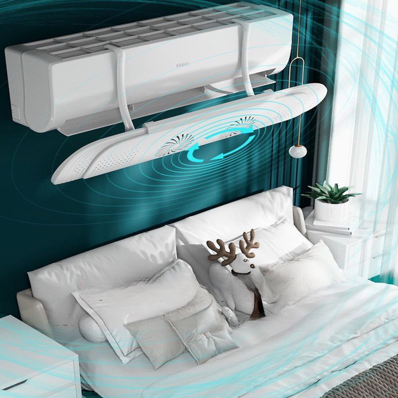 موزع هواء تكييف قابل للتعديل والتمديد مزود بمروحتين لتوزيع الهواء بشكل أفضل