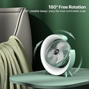 مروحة مكتب ليد بتصميم مبتكر ب 3 سرعات تهوية مختلفة تعمل بالشحن