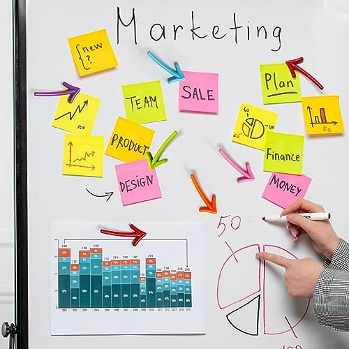 طقم مغناطيس ثلاجة شكل أسهم  6 قطع بالوان مختلفة